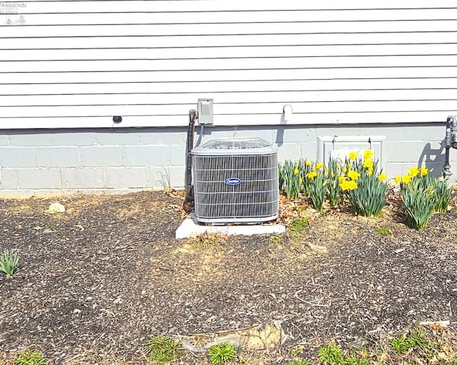 exterior details with central AC