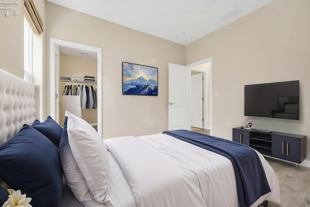 bedroom featuring a closet