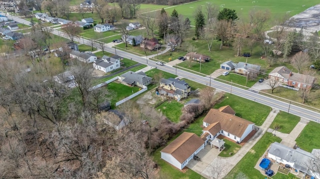 bird's eye view featuring a residential view