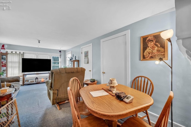 dining room with carpet flooring