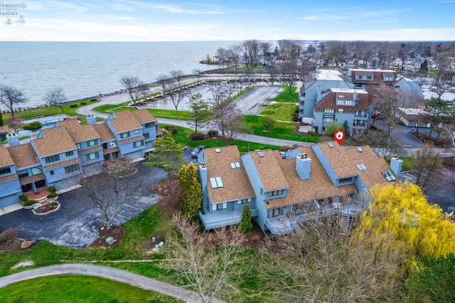 526 Mariner Vlg, Huron, OH 44839 - aerial view featuring a water view and a residential view
