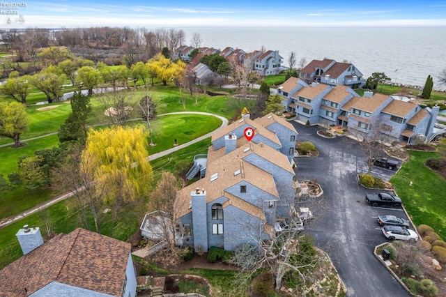 526 Mariner Vlg, Huron, OH 44839 - birds eye view of property featuring a water view and a residential view