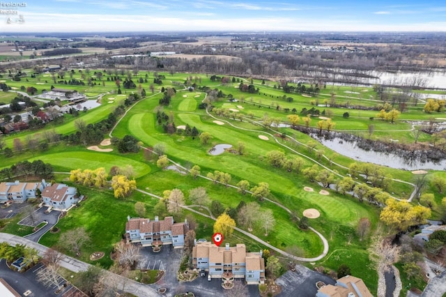 526 Mariner Vlg, Huron, OH 44839 - bird's eye view with a water view, golf course view, and a residential view