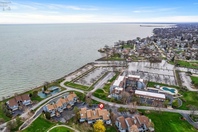 526 Mariner Vlg, Huron, OH 44839 - birds eye view of property featuring a water view