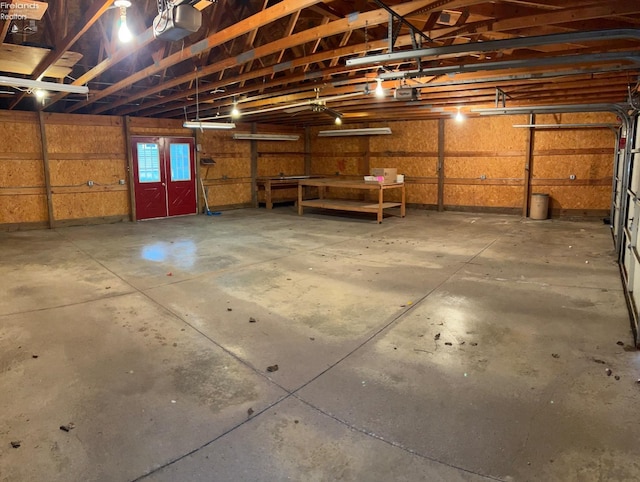 garage featuring a garage door opener