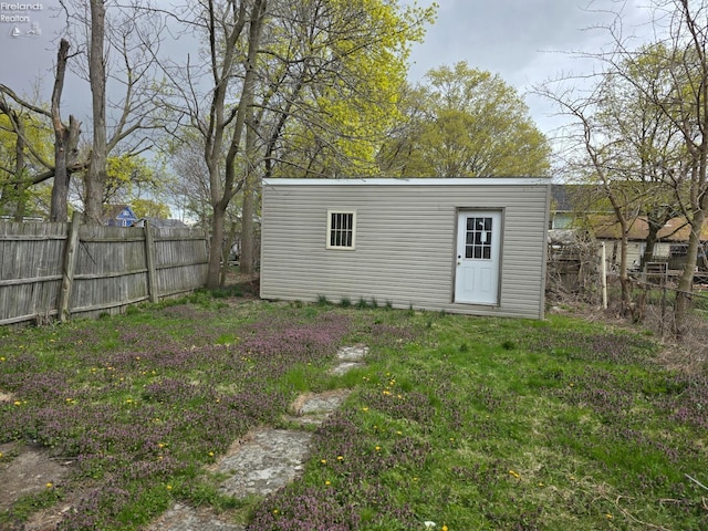 430 Perry St, Sandusky, OH 44870 - view of outdoor structure with an outbuilding and a fenced backyard