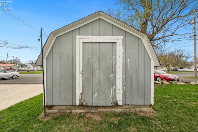 view of shed