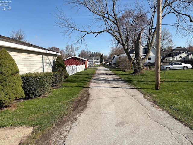 view of street featuring a residential view