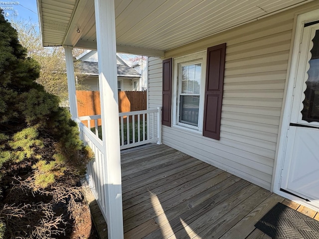 view of wooden deck