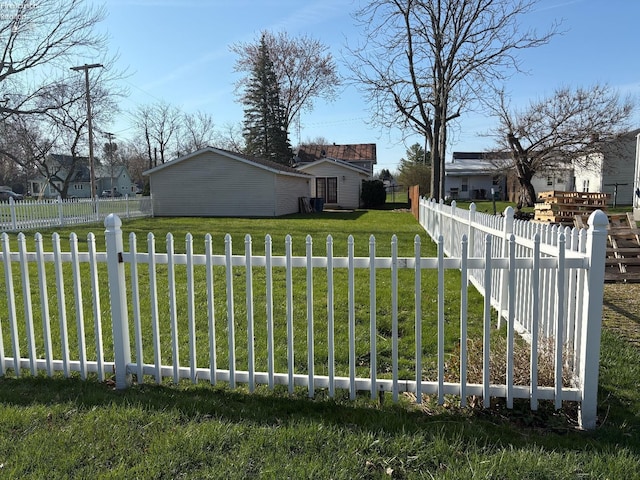 view of yard with fence private yard