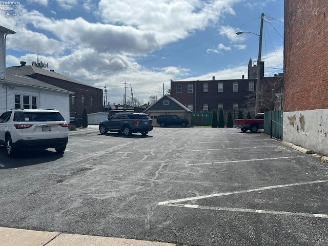 view of uncovered parking lot