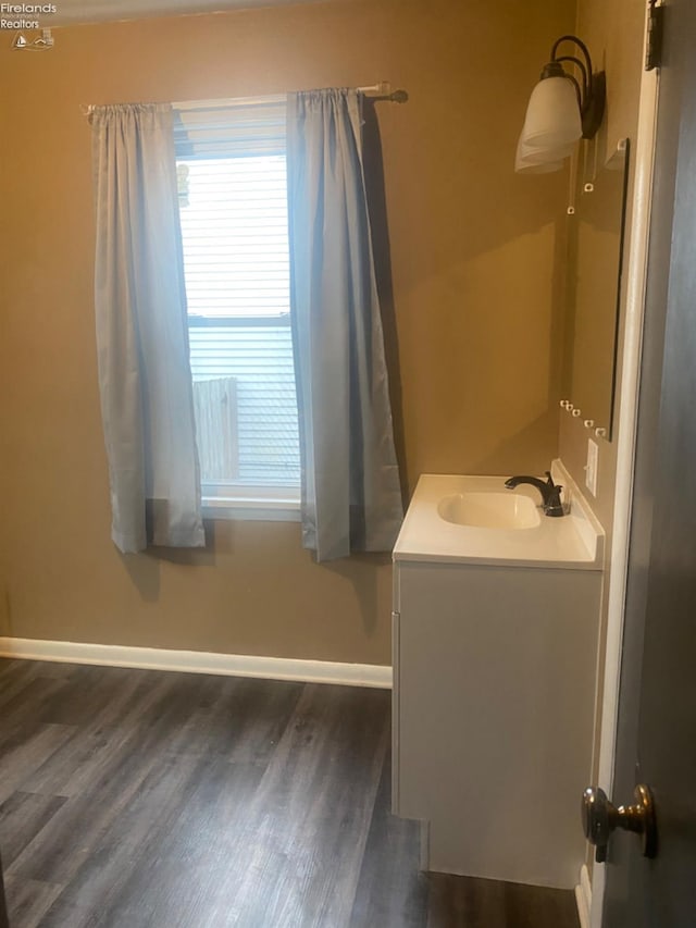 457 Morrison St, Fremont, OH 43420 - bathroom featuring plenty of natural light, wood finished floors, and vanity