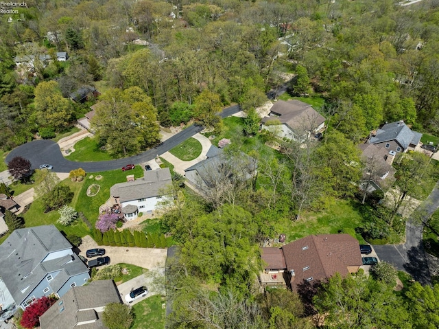 bird's eye view with a residential view