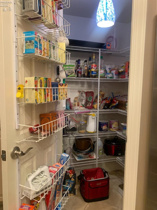 view of pantry