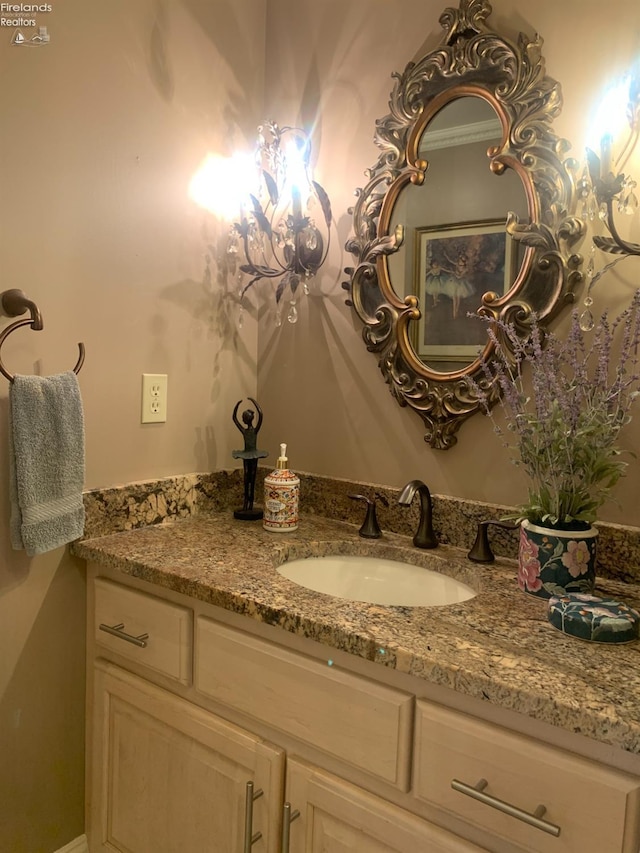 bathroom featuring vanity