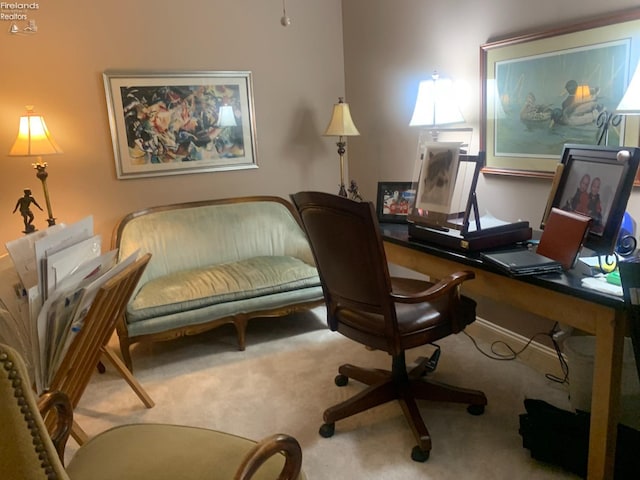 office featuring carpet flooring