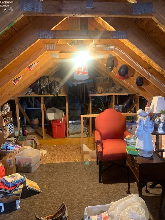 view of attic