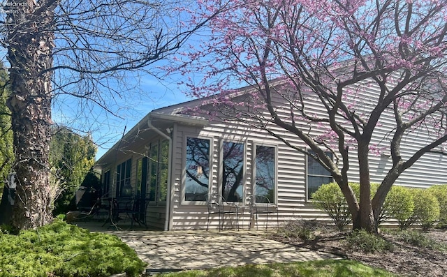 view of property exterior featuring a patio