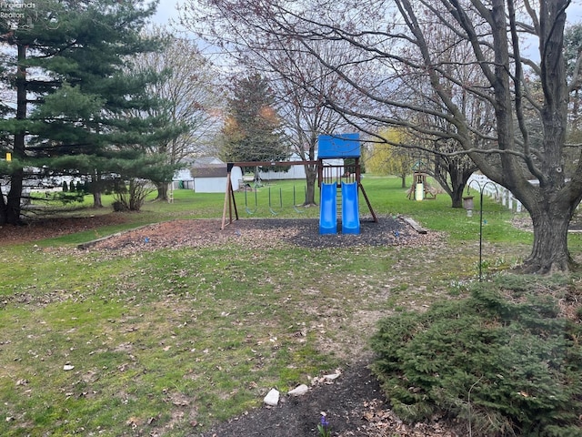 view of yard with playground community