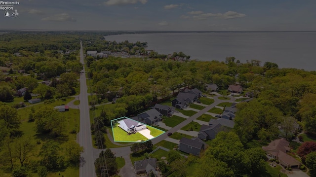 4340 E Mckenna Ln, Port Clinton, OH 43452 - aerial view of property and surrounding area with property boundaries highlighted and a nearby body of water