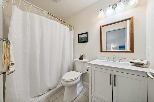 2951 N Chickadee Prt, Clinton, OH 43452 - full bath featuring toilet, tile patterned floors, curtained shower, and vanity