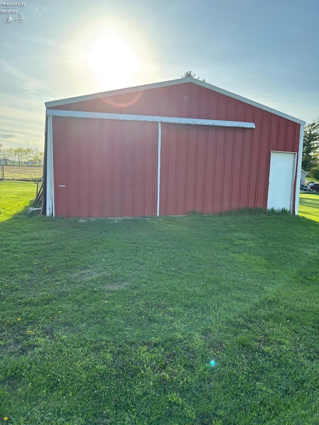 6814 Parker Rd, Castalia, OH 44824 - view of pole building with a lawn