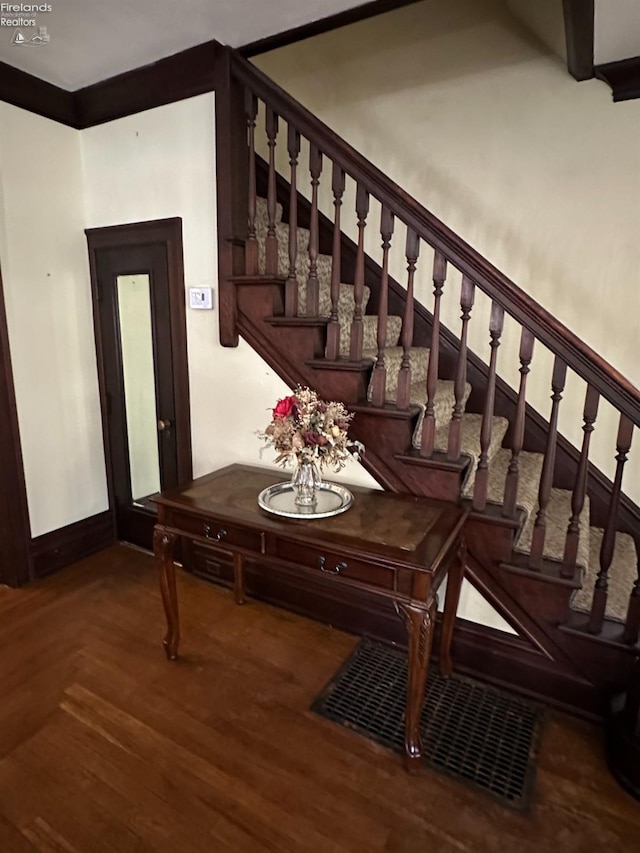 123 E Main, Norwalk, OH 44857 - staircase with wood finished floors and baseboards
