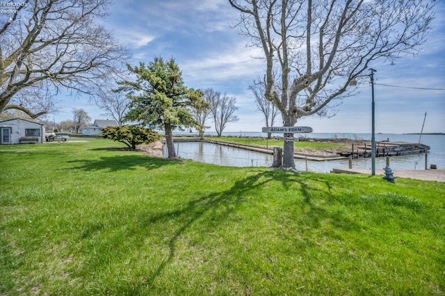 1270 Deist Rd, Middle Bass Island, OH 43446 - view of yard featuring a water view