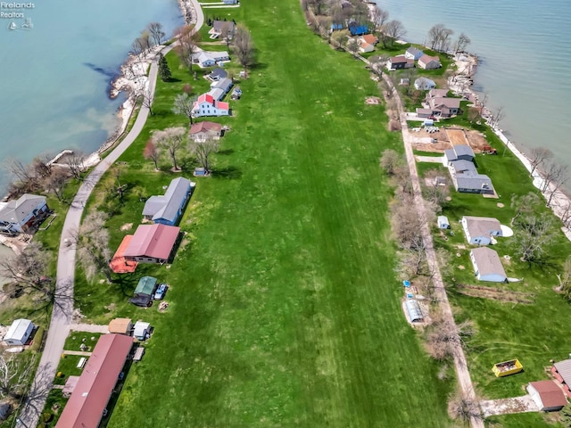 1270 Deist Rd, Middle Bass Island, OH 43446 - bird's eye view featuring a residential view and a water view
