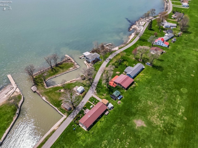 1270 Deist Rd, Middle Bass Island, OH 43446 - drone / aerial view with a water view