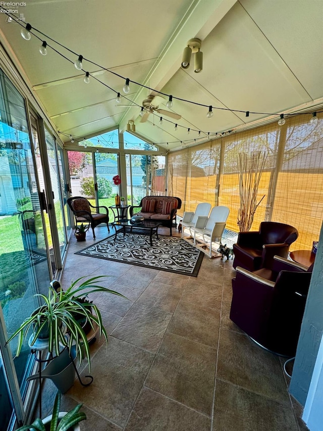 5106 Ottawa River Rd, Toledo, OH 43611 - sunroom with lofted ceiling with beams and plenty of natural light