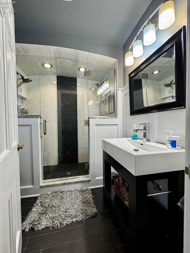 5106 Ottawa River Rd, Toledo, OH 43611 - bathroom featuring a stall shower and vanity