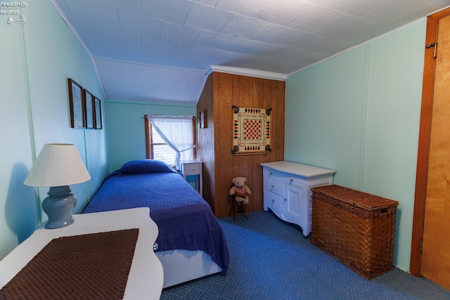 428 Cedar, Lakeside, OH 43440 - carpeted bedroom featuring ornamental molding