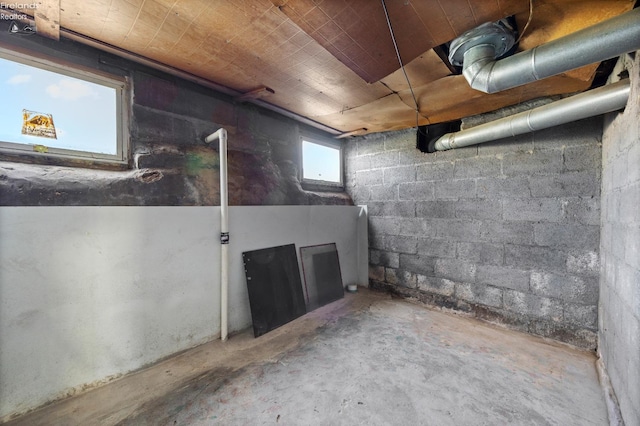 view of basement