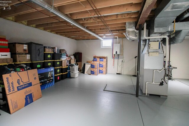 9117 W Mason Rd, Castalia, OH 44824 - basement featuring heating unit
