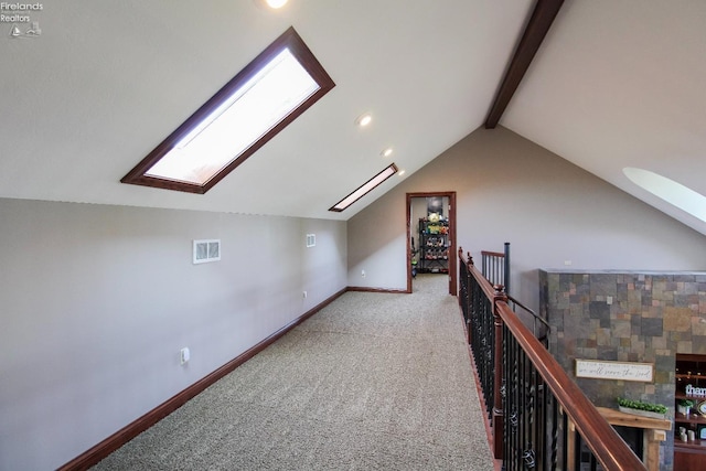 9117 W Mason Rd, Castalia, OH 44824 - bonus room with a skylight, carpet, baseboards, and recessed lighting