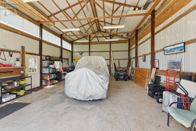 11595 Gore Orphanage Rd, Wakeman, OH 44889 - garage featuring metal wall