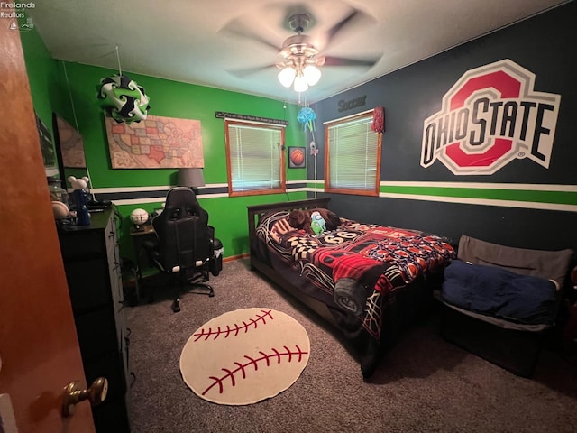 6 Breezewood Dr, Norwalk, OH 44857 - carpeted bedroom with ceiling fan