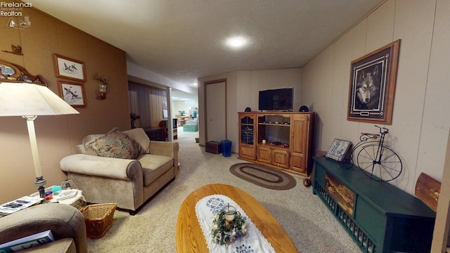 66 Hillcrest Dr, Willard, OH 44890 - carpeted living area featuring a decorative wall