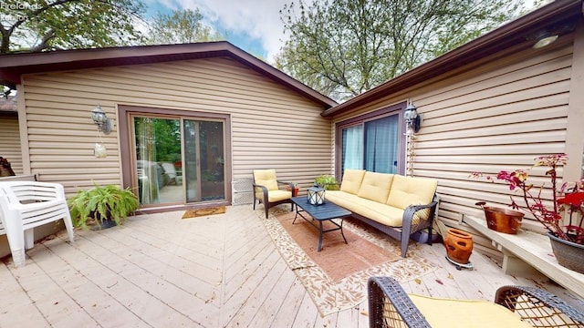 66 Hillcrest Dr, Willard, OH 44890 - wooden terrace with an outdoor living space