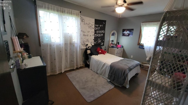 903 N Warpole, Upper Sandusky, OH 43351 - bedroom with multiple windows and ceiling fan