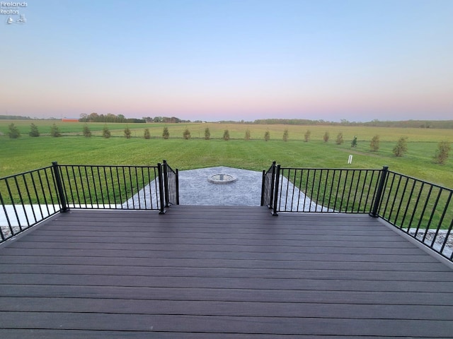 1861 N Opfer Lentz Rd, Martin, OH 43445 - wooden deck featuring a view of countryside and a lawn