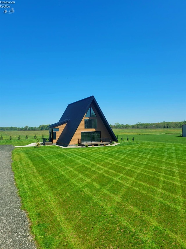 1861 N Opfer Lentz Rd, Martin, OH 43445 - back of property featuring a yard and a rural view