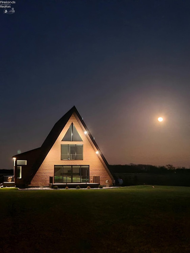 1861 N Opfer Lentz Rd, Martin, OH 43445 - view of back of house at twilight