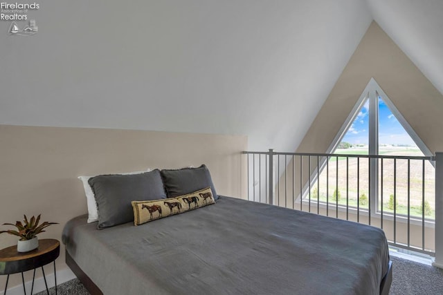 1861 N Opfer Lentz Rd, Martin, OH 43445 - carpeted bedroom featuring vaulted ceiling
