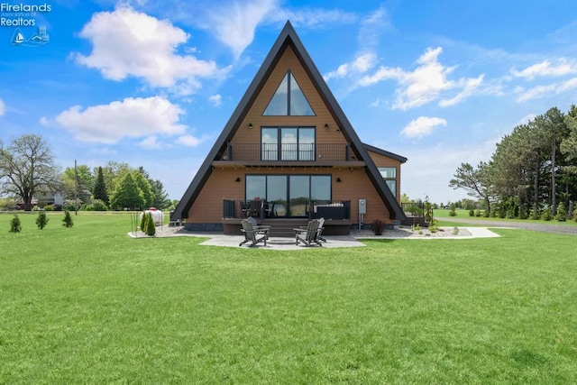 1861 N Opfer Lentz Rd, Martin, OH 43445 - rear view of property with a patio area and a lawn
