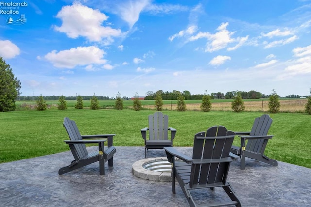 1861 N Opfer Lentz Rd, Martin, OH 43445 - view of patio with a view of rural / pastoral area