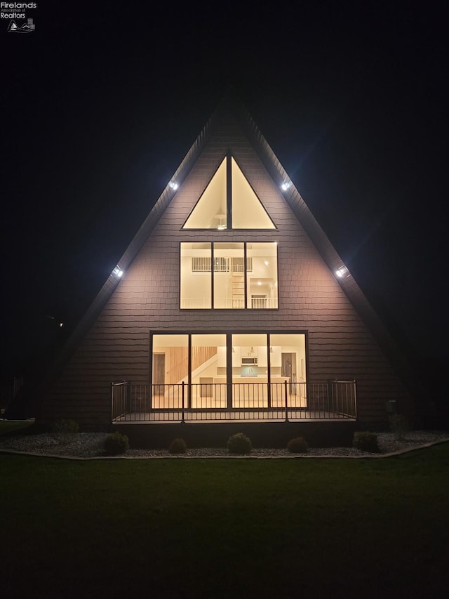 1861 N Opfer Lentz Rd, Martin, OH 43445 - view of back of house at twilight