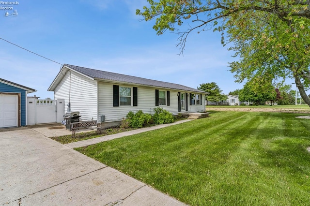 6518 W Township Road 112, Fostoria, OH 44830 - ranch-style house with metal roof and concrete driveway