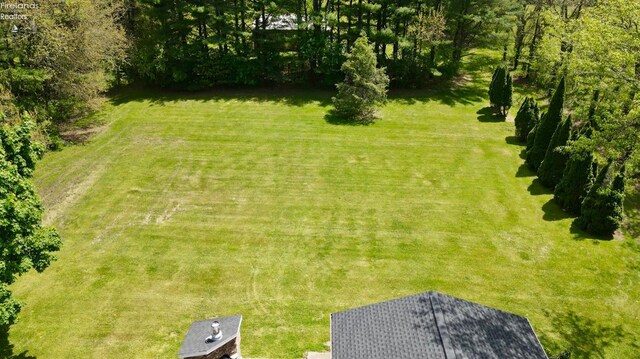 view of grassy yard